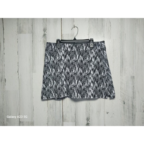 TRANQUILITY Skort Golf Womens M Black White Tennis Polyester Spandex Summer - Picture 1 of 5